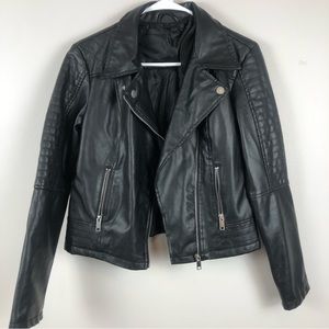Moto Faux Leather Jacket Size S